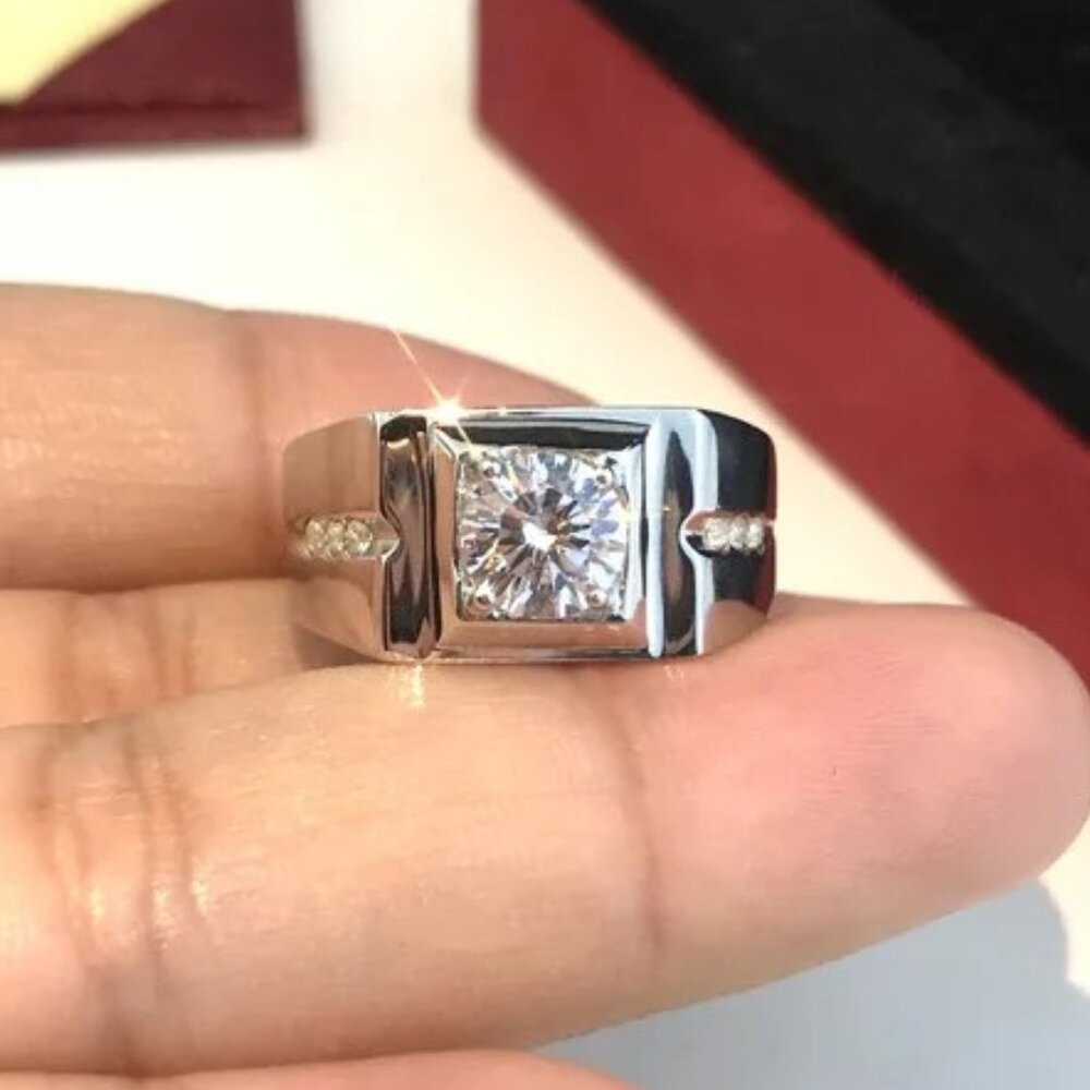 🆕 Classic Style 1.25 CTW. Diamond Band / Ring, Stamped 925 Sterling Silver 🆕 - Picture 3 of 8